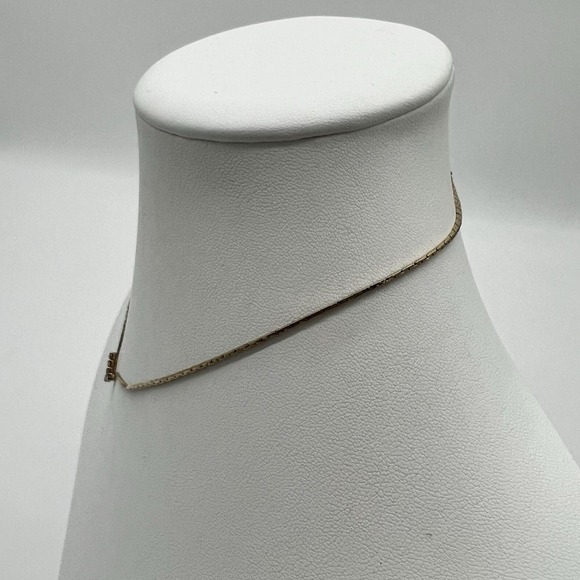 Vintage Sarah Coventry Gold-Tone V Necklace Rhinestone Detail 16" Choker Style - Picture 4 of 7